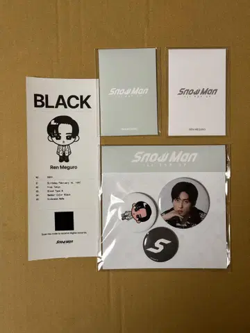 Snow Man 1st POP UP 캔뱃지/사진A/사진B/