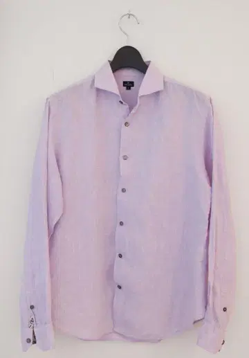 [ 린넨 100% ] Paul Smith L 사이즈 연보라 긴팔 셔츠