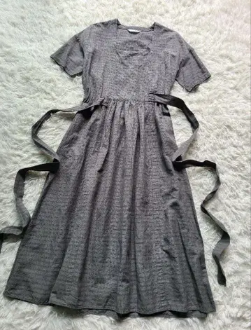 홈스펀 코튼 린넨 롱 원피스