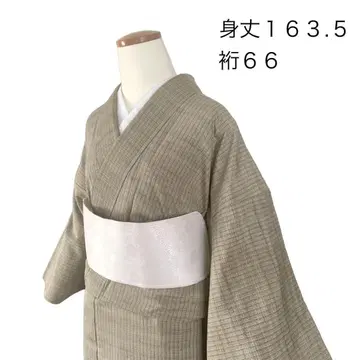 베이지 계열 심플한 격자 무늬 단의 명주