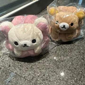 새상품 2점 리락쿠마 미스터도넛 걸이 봉제 인형 코리락쿠마