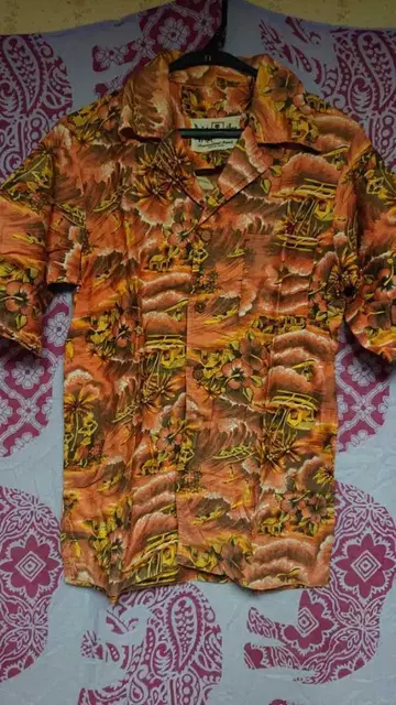 70s 빈티지 BLACKCAT 하와이안 셔츠 MADE IN JAPAN