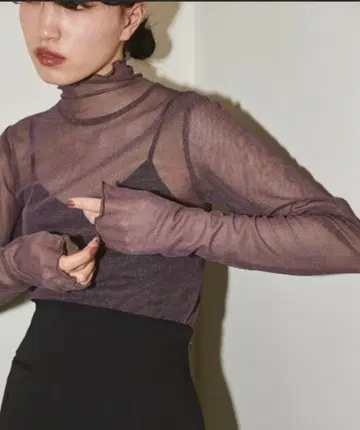 [ TODAYFUL ] Mesh Turtletop 퍼플 시어 투데이풀