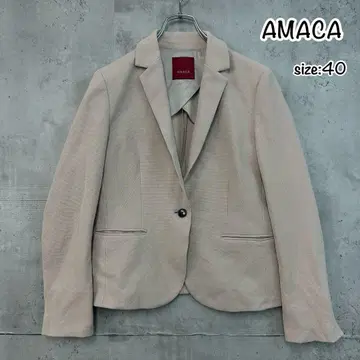 AMACA 아마카 테일러드 자켓 40 라이트 베이지 여성용