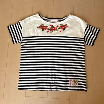 PINKHOUSE 핑크하우스 T셔츠 보더 자수 앤티크