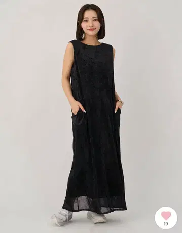emmi 메쉬 벨로아 백 드레이프 원피스