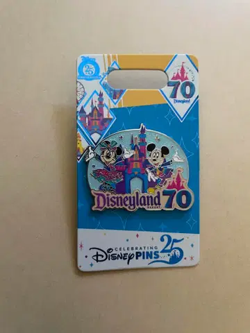 캘리포니아 디즈니 70주년 핀 배지 핀즈 애너하임