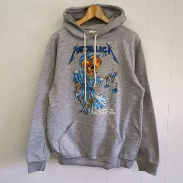 90s Metallica sweat parka L grey