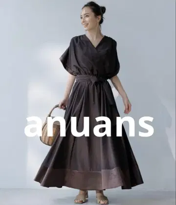 택 포함 미사용 새상품 anuans 글로스 볼륨 셔츠 원피스