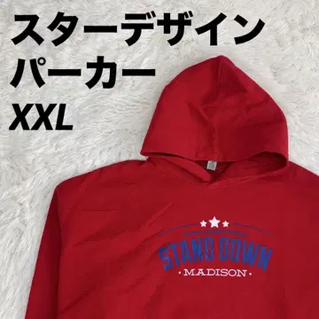 후드티 후드 스타 디자인 국기 디자인 레드 XXL 사이즈 남성용