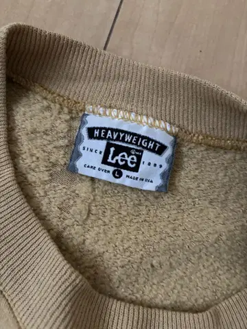 90s Lee USA제 맨투맨 베이지 사이즈 L 짧은 기장 박스 실루엣