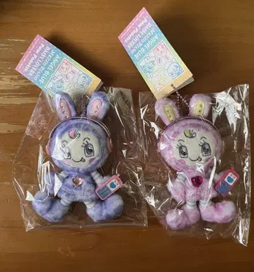 베리에짱 레오파드 봉제인형 참 핑크 퍼플 세트