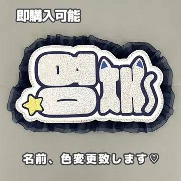 네임보드 영재 네임보 tws 고양이 귀 실버 홀로그램