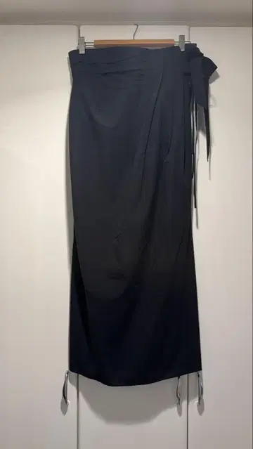 마메 Dry Touch Cotton Wrap Style Skirt