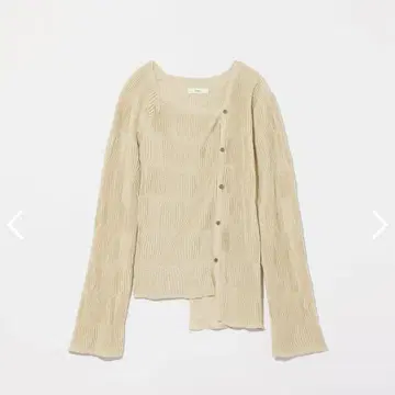 WAVE TUCK ASYMMETRY GLITTER CARDIGAN