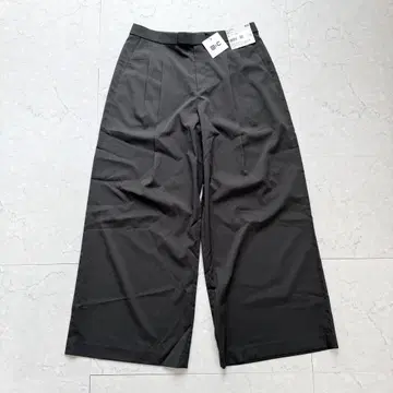 새상품 UNIQLO C 감동 턱 와이드 팬츠 XL 다크 그레이 택 포함