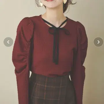 [ 새상품급 ] 프클 자카드 레이스 상의