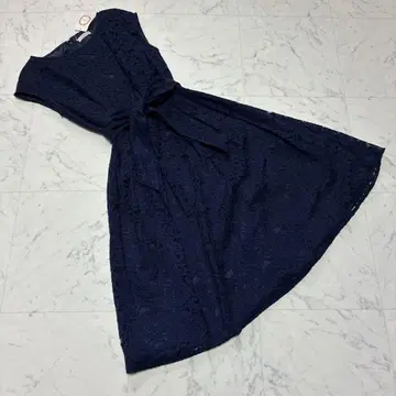테치치 네이비 레이스 A라인 원피스 택 포함 새상품