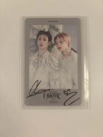 Straykids 방찬 아이엔 유닛 친필 사인 포토 카드