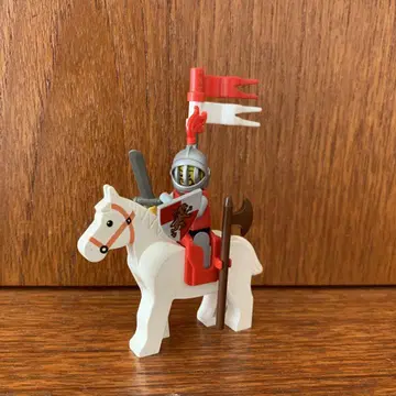 정품 LEGO 라이온 올드레고 화이트 말 기사 미니 피규어