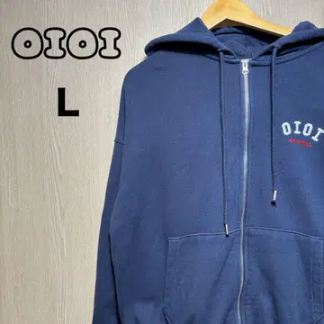 OIO 집업 후드티 L 네이비
