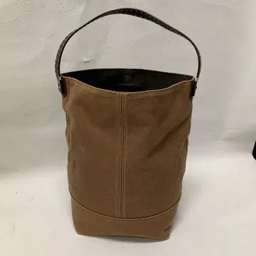 감물 들인 천연 가죽 백 버킷백