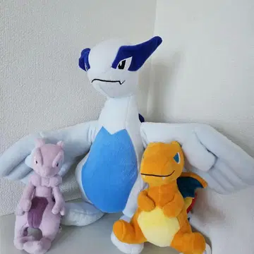 포켓몬 루기아 리자몽 뮤우 봉제 인형 일괄 특대형 40cm