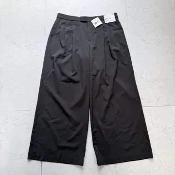 새상품 UNIQLO C 감동 턱 와이드 팬츠 XXL 다크 그레이 택 포함