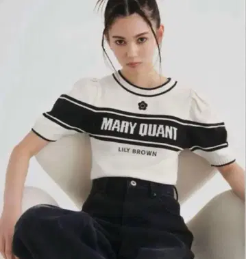 MARY QUANT x LILY BROWN 니트 풀오버 반팔
