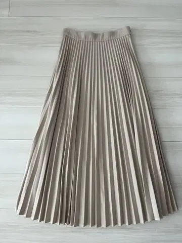 마우지 플리츠 롱 스커트