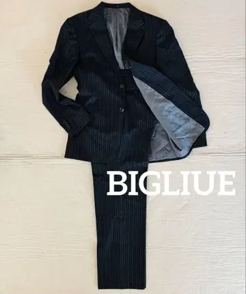 BIGLIUE 비그류 수트 셋업 네이비 스트라이프