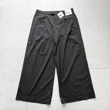 새상품 UNIQLO C 감동 턱 와이드 팬츠 XXL 다크 그레이 택 포함