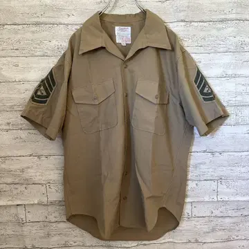 USMC 실물 밀리터리 셔츠 70s 빈티지 Creighton 계급장 부착
