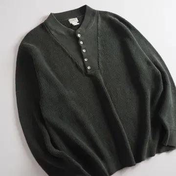 엘엘빈 니트 헨리넥 카키 빅 사이즈 새상품급