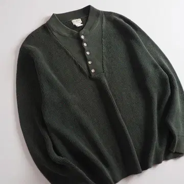 엘엘빈 니트 헨리넥 카키 빅 사이즈 새상품급