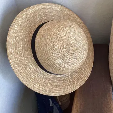 새상품급 다나카 모자점 제작 밀짚모자 59cm (남녀 공용)