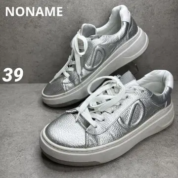 새상품급! NONAME 노네임 가죽 엠보싱 로우컷 스니커즈 실버