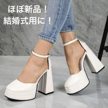 [결혼식에서 한 번 사용] 힐 12cm 앵클 스트랩 하이힐