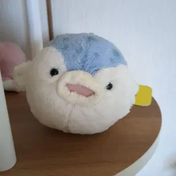 선레몬 봉제 인형 플러피 복어 S