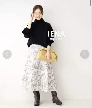 [ 새상품급 ] IENA 카스레 자카드 플레어 스커트 38
