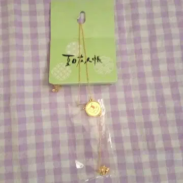 새상품 나츠메 우인장 냥선생 목걸이 골드 컬러