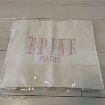 epine 토트백 ivory x pink logo