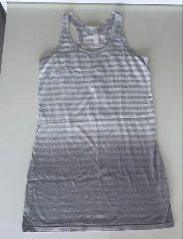 gradation grey stripe tanktop set