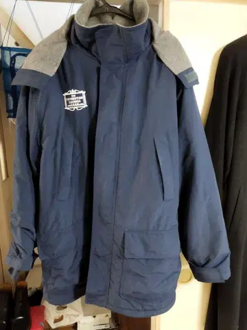 LANDS'END 후드 부착 네이비 아우터