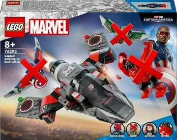 LEGO 76292 캡틴 아메리카와 레드헐크의 전투 미니 피규어 결품