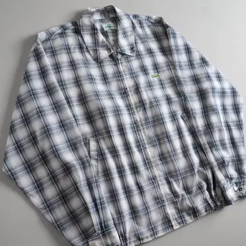 라코스테 80s 블루종 스윙탑 체크 무늬 악어 자수 새상품급