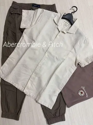 *Abercrombie & Fitch* 인기! 아바클로 반셔츠 미색