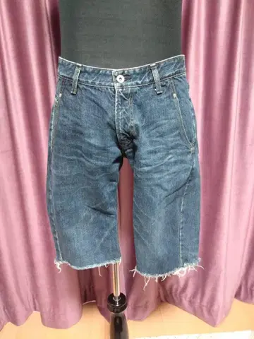 다크 블루 데님 숏팬츠