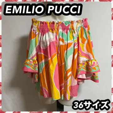EMILIO PUCCI 에밀리오 푸치 오프숄더 탑 멀티 컬러