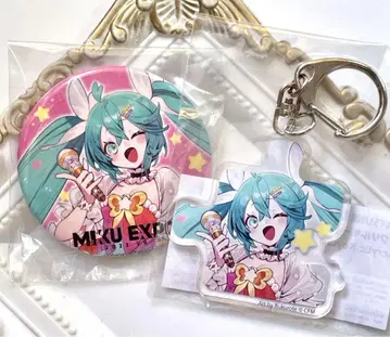 미개봉 새상품 하츠네 미쿠 캔뱃지 아크릴 키링 mikuexpo 2023